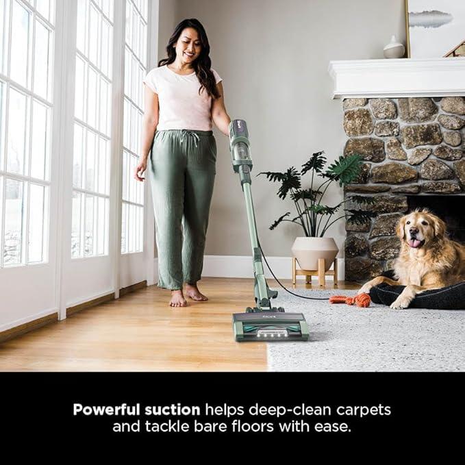 Shark Detect Ultralight Corded Stick Vacuum with Direction Detect and Self-Cleaning Brushroll, Powerful Hair Pickup, Ultra-Lightweight, Crevice & Upholstery Tool Included, Evergreen, HZ752 - NeatNest