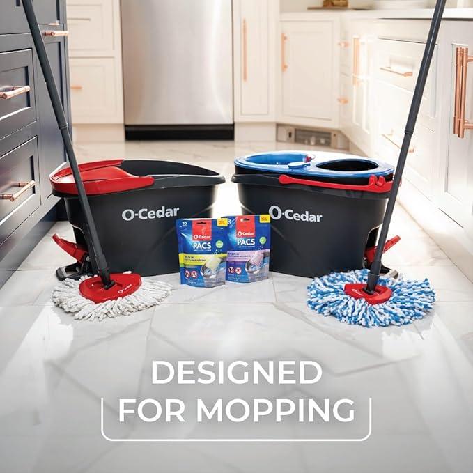 O-Cedar EasyWring RinseClean Microfiber Spin Mop & Bucket Floor Cleaning System with Citrus and Lavender Pacs (Variety Pack) - NeatNest