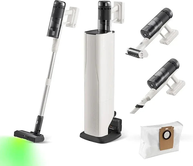 roborock H60 Hub Pro Cordless Stick Vacuum Cleaner with Auto-Empty Dock, 170AW Suction for Carpets and Pet Hair, Vacuum Cleaners with 80-Min Runtime, Anti-Tangle Brush, 140° Green LED Dust Detection - NeatNest