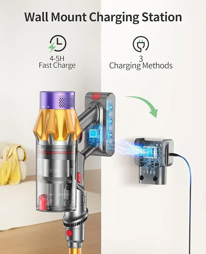 Cordless Vacuum Cleaner, 600W 50KPA 65Mins Cordless Stick Vacuum Cleaner With Touch Screen, Self-Standing,Wall Mount Charging, Handheld Vacuum Cleaners for Home/Pet Hair/Carpets/Hard Floors(X7A) - NeatNest