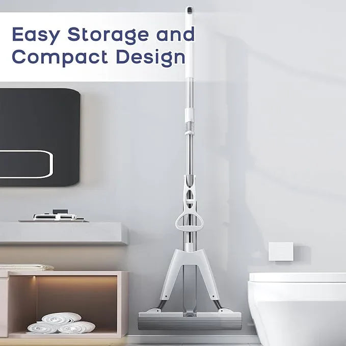 Mop and Bucket with Wringer Set for Home Floor Cleaning, Self Squeezing mini Hand mop with 3 Absorbent Sponge Mop Refills and Adjustable Height - NeatNest