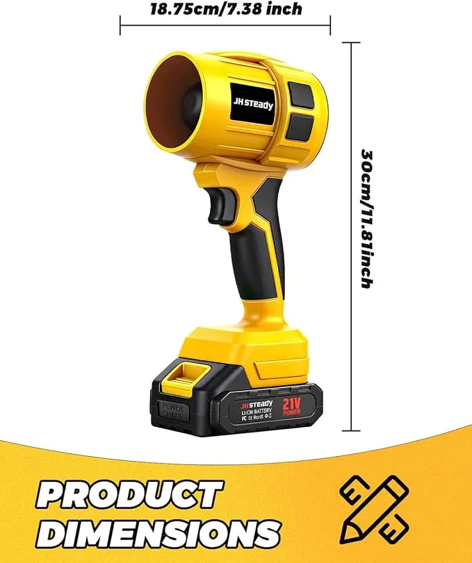 21V Cordless Handheld Leaf Blower- Variable Speed, 30000RPM Powerful Handheld Blower with Rechargeable Battery, Protective Gear for Home, Backyard, Driveway & Snow Removal - NeatNest