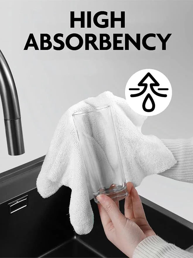 Fantasticlean Microfiber Cleaning Cloth Roll -75 Pack, Tear Away Microfiber Towels, 12" x 12", Reusable, Washable, Scratch Free, Ultra Absorbent Dish Rags for Car, Home, Garage or Shop (White) - NeatNest