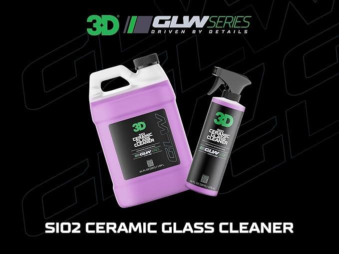 3D SiO2 Ceramic Glass Cleaner, GLW Series | Water & Rain Repellent | All-Weather Protective Ceramic Glass Cleaner | Safe for Tinted, Non-Tinted Windows & Mirrors | DIY Car Detailing | 16 oz - NeatNest