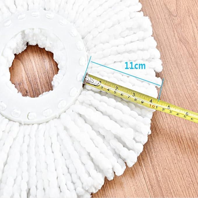 6-Pack Spin Mop Heads Refill, Easy Wring Microfiber Replacement Pads for Deep Cleaning, Universal Fit for Most Round Spin Mops - NeatNest