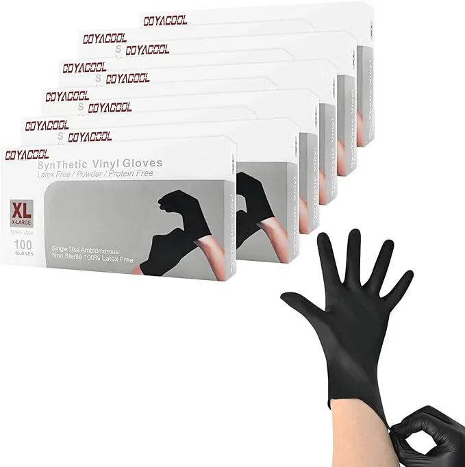 Disposable Gloves Extra Large, Nitrile and Vinyl Blend Latex Free Gloves, 4 Mil,1000 Pc. Food Grade Glove for Cleaning, Food Prep, Hair Dye, Tattoo, Black - NeatNest