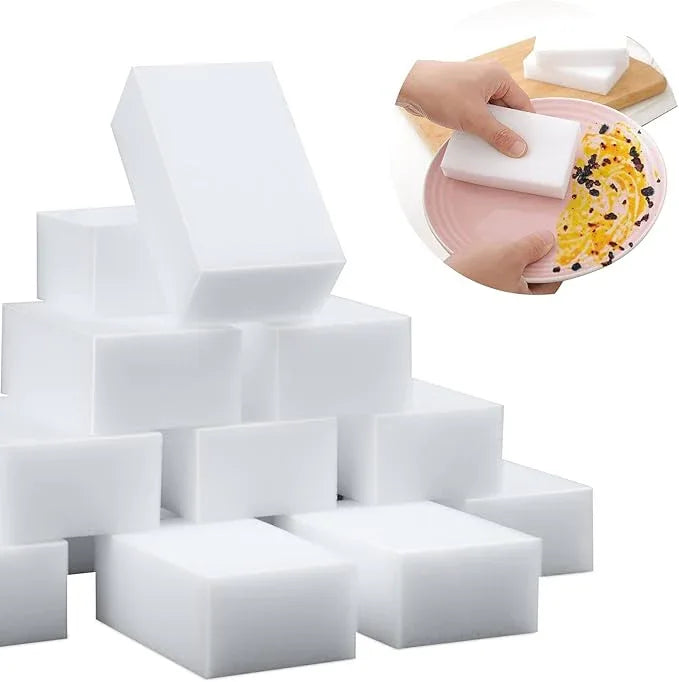 30 Pack Magic Sponge Eraser Extra Thick and Long Lasting Melamine Cleaning Sponges in Bulk - Multi Surface Power Scrubber Foam Cleaning Pads - Bathtub, Floor, Baseboard, Bathroom, Wall Cleaner - NeatNest