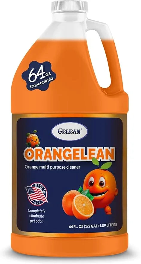 Multi Purpose Cleaner Pet Odor eliminator 64oz - Concentrate MAKES 32 GALLON - MADE IN USA- pH Neutral - ORANGELEAN Strong Odor Floor Cleaner - Orange Stain Remover - NeatNest