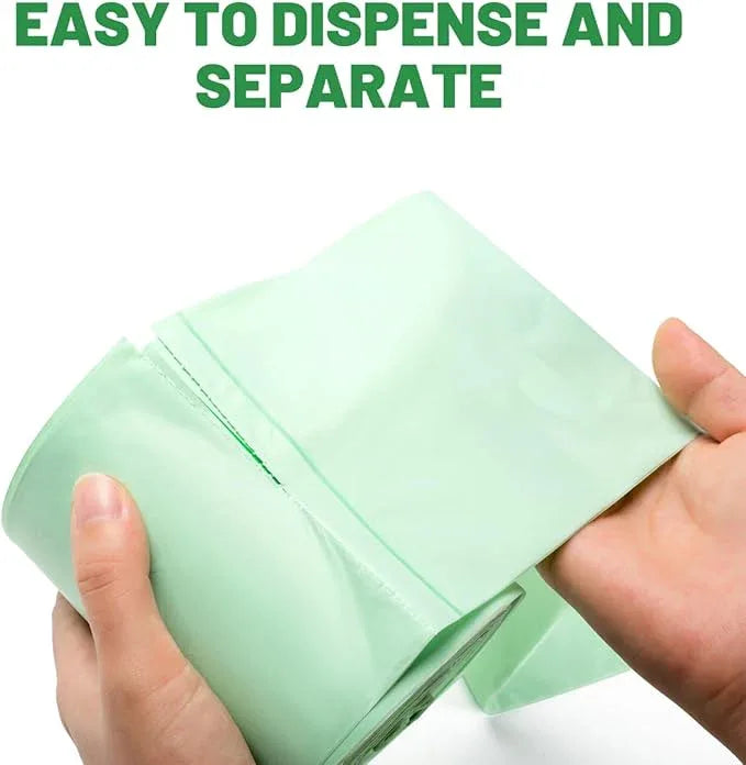 1-2 Gallon Flap Tie Compostable Trash Bags, 300 Count Small Compost Bags, Biodegradable Kitchen Garbage Bags, Food Scrap Waste Bags for Countertop Bin, ASTM D6400, US BPI Certified - NeatNest