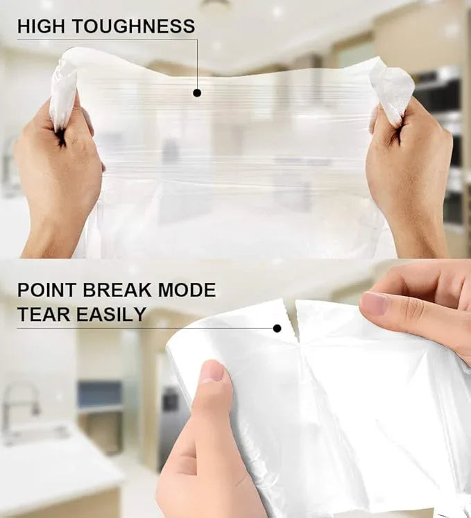 FORID 1.2 Gallon Garbage Bags, 220 Count, Small, Clear –Wastebasket Bin Liners for Bathroom, Bedroom, Office, Garbage Can - Durable & Thick Trash Bag - NeatNest