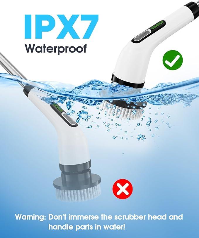 Electric Spin Scrubber for Cleaning Bathroom: Cordless Power Shower Scrubber - Electric Cleaning Brush for Tile Tub - NeatNest
