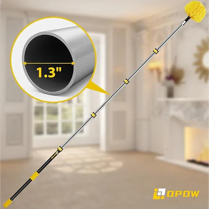 30 Foot High Ceiling Duster Kits with 7-24ft Heavy Duty Extension Pole, High Reach Duster for Cleaning,Microfiber Feather Duster,Cobweb Duster,Ceiling Fan Duster,Window Squeegee & Cleaner - NeatNest