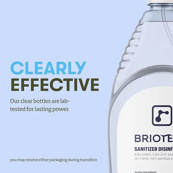 BRIOTECH Sanitizer Disinfectant Hypochlorous Spray, Kill 99.99% of Viruses & Bacteria, Control Mold, Eliminate Odor, Gentle for Nursery & Play Rooms, Food Contact Surface Sanitizer, 32 fl oz - NeatNest