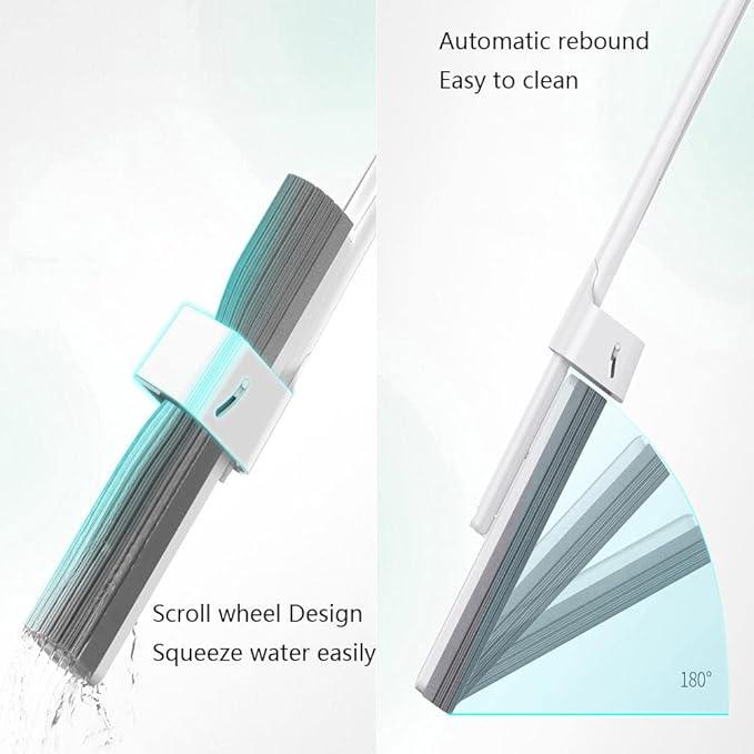 JINYISI Sponge Mop,Kitchen Home PVA Sponge Mop,Sponge Mops for Floor Cleaning,with 2pcs Super Absorbent Sponge Headd,for All Types of Floor - NeatNest