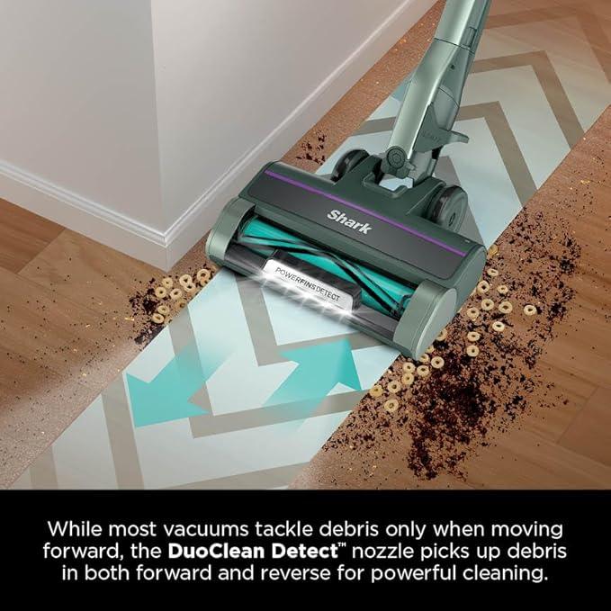 Shark Detect Ultralight Corded Stick Vacuum with Direction Detect and Self-Cleaning Brushroll, Powerful Hair Pickup, Ultra-Lightweight, Crevice & Upholstery Tool Included, Evergreen, HZ752 - NeatNest