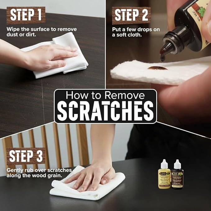 Trade Secret Scratch Remover Mini Pro Set (2x 0.5 oz), Restore & Conceal Small Scratches on Dark & Light Wood Furniture and Flooring – Coconut Oil-Based Formula - NeatNest