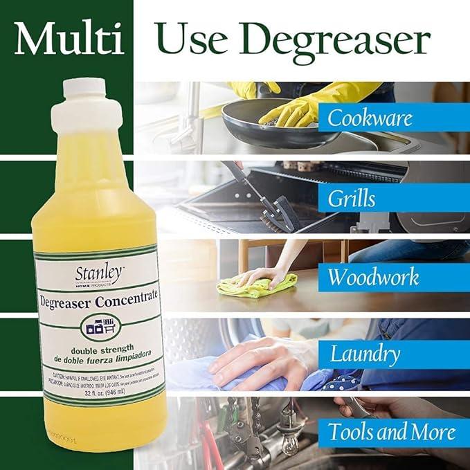 STANLEY HOME PRODUCTS Degreaser Concentrate - Makes 64 Gallons - Removes Stubborn Grease & Grime - Multipurpose Cleaner for Home & Commercial Use (6 Pack) - NeatNest