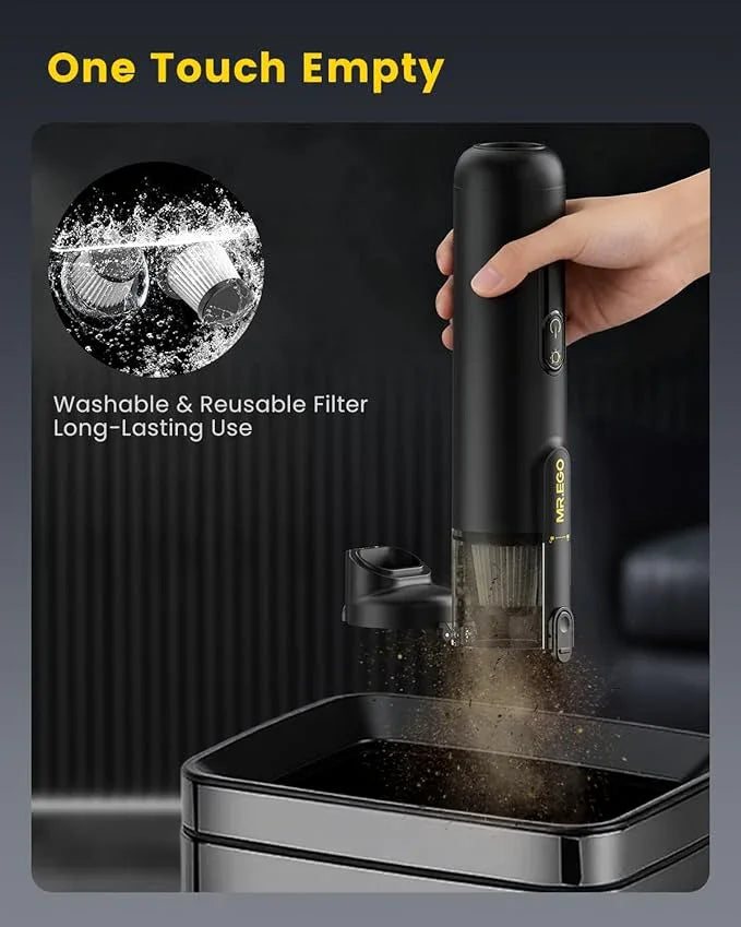 Car Vacuum Cleaner – 100000 RPM Cordless Handheld Vacuum with 20000Pa Suction, 4-IN-1 Portable Vacuum Cordless Blower/Inflator/Deflator, LED Light, Mini Vacuum Cleaner for Car, Office Desk & Home - NeatNest