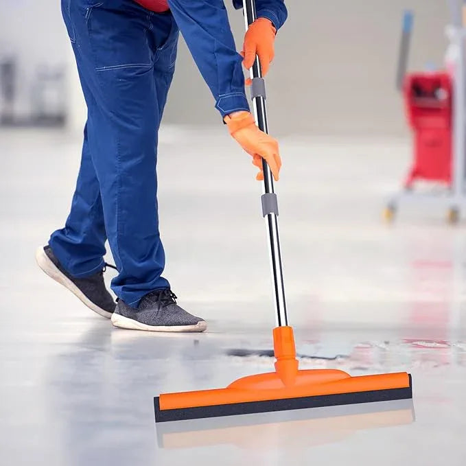 ITTAR Heavy-Duty Floor Squeegee, 62" Adjustable Handle, EVA Foam Blade, Ideal for Concrete, Garage, Patio & More - NeatNest