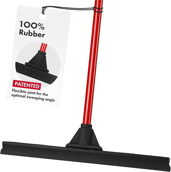 Heavy-Duty Floor Squeegee - Large 18" Wide Blade & 55" Long Handle Professional Grade Concrete, Garage & Commercial Rubber Squeegee Broom Floor Cleaner - Wood, Tile, Shower, Glass, Deck, Window - NeatNest