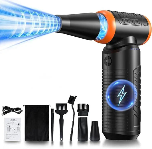Compressed Air Duster, 300,000RPM Powerful Electric Air Duster, No Canned Air Duster-Replace Compressed Air, 3 Gear Adjustable High-Speed Air Blower for Office, Home,Car, Computer, Keyboard - NeatNest