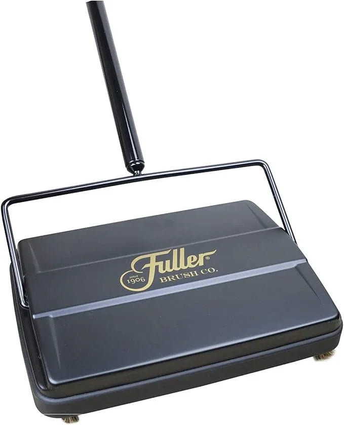 Fuller Brush 17027 Electrostatic Carpet & Floor Sweeper - 9" Cleaning Path - Lightweight - Ideal for Crumby Messes - Works On Carpets & Hard Floor Surfaces - Black - NeatNest