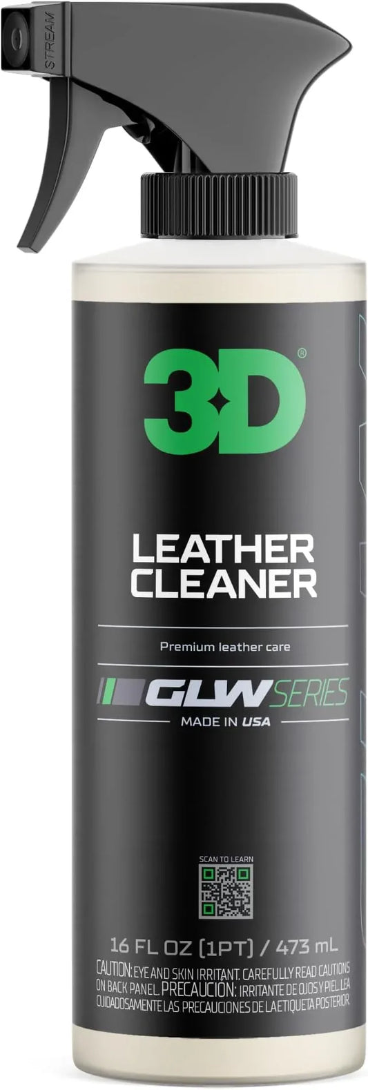 3D Leather Cleaner for Car, GLW Series | Ultimate Deep Cleaning | Removes Dirt, Grease, Body Oils | DIY Car Detailing | Versatile Cleaner for All Leather Goods | 16 oz - NeatNest
