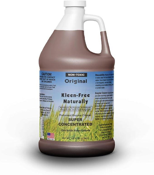 Naturally Preformed Enzyme Cleaner, Enzyme Solution, Multi-Purpose Cleaner, Laundry Additive and More - Concentrate - Original Scent - 128oz (1 Gallon) - NeatNest