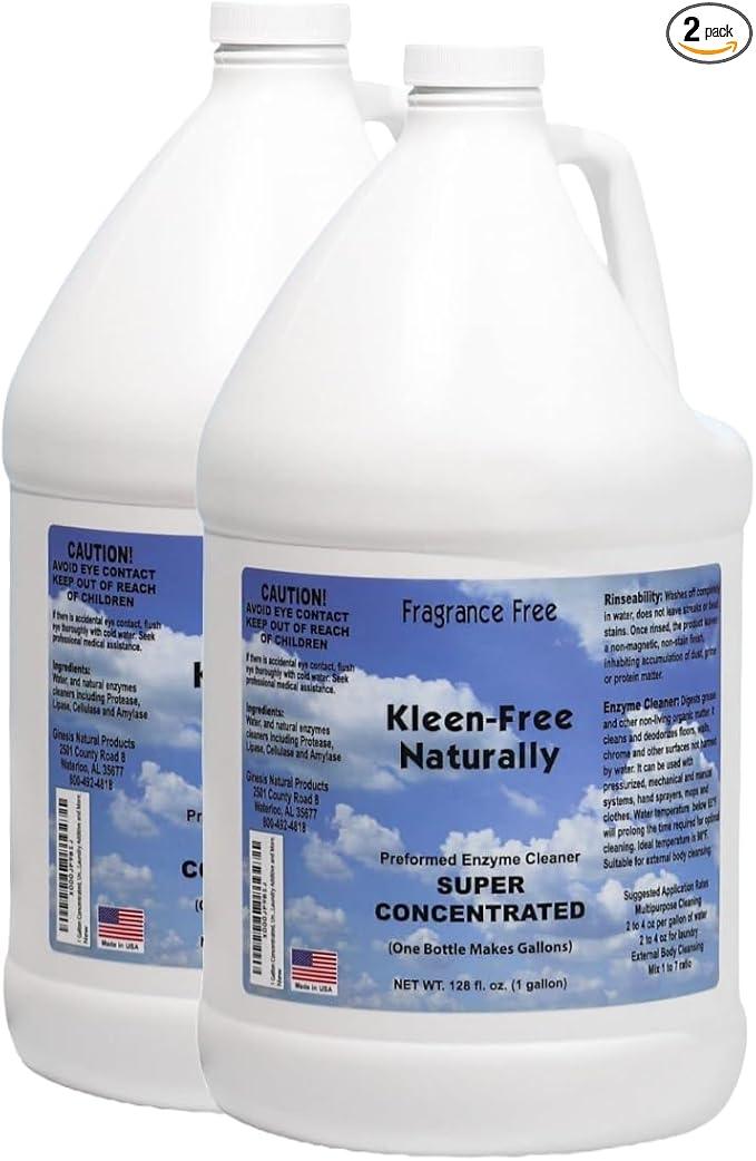 Naturally Enzyme Cleaner, Enzyme Solution, and Multi-Purpose Cleaner, Laundry Additive and More -Unscented -128oz - NeatNest