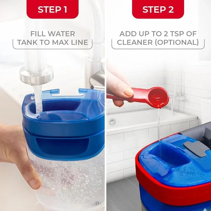 O-Cedar H2prO Flat Mop System | Quick Cleaning Tool | Clean with Clean Water | Machine Washable Reusable Microfiber Mop Pad | Safe on Wood Floors, Vinyl, Tile, Baseboards, Walls - NeatNest