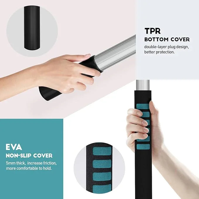 20 Feet High Reach Cobweb Duster with 5-12Ft Extension Pole, Webster Cobweb Duster with 3-Stage Telescopic Aluminum Pole, Spider Web Brush for Outdoor & Indoor Cleaning - Soft Bristles. - NeatNest