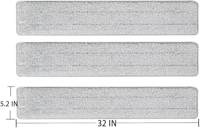 Microfiber Mop Pads 32-inch Replacement 6 Pack Reusable Wet & Dry Refill as Well as 36-inch Wet-use mops. - NeatNest
