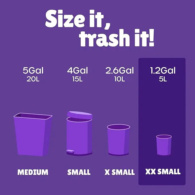 FORID Small Trash Bags 1.2 Gallon Colored - Extra Thick Mini Garbage Bags Unscented,Strong Plastic Wastebasket Liners for Bathroom Bedroom Office and Car,150 Bags Multi Colored - NeatNest