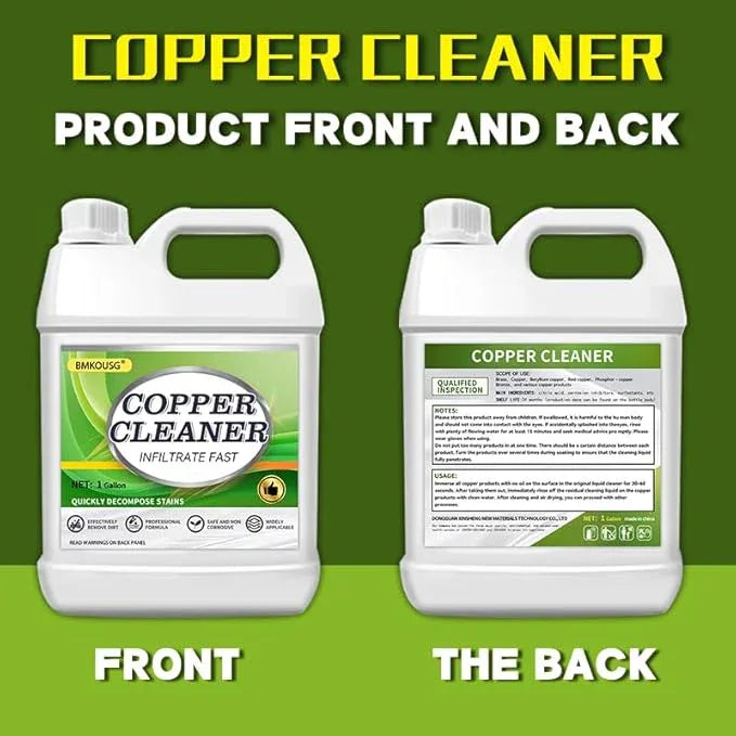 Copper Cleaner & Polish & Rust Remover 1 Gallon - Three-in-one Action Fast-Acting Removes Rust, Oxidation and Restores Shine | Professional Grade Brass Cleaner Safe for Various Copper Products - NeatNest