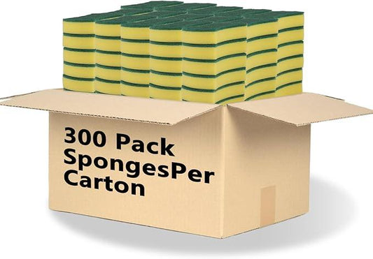 300 Pack Kitchen Cleaning Sponges, Eco Non-Scratch for Dish,Scrub Sponges. - NeatNest
