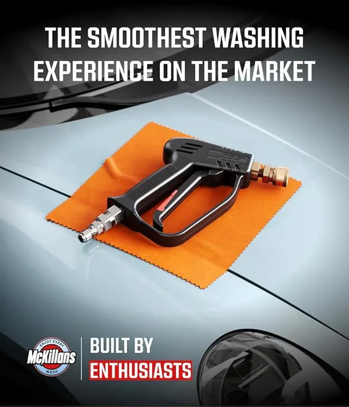 McKillans® Short Pressure Washer Gun with Swivel - High Pressure Water Handle with 3/8" Male Plug and 1/4” Quick Connector Coupler - Power Washer Gun Compatible with Foam Cannon - Car Wash Foam Gun - NeatNest
