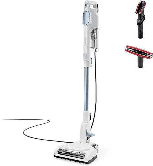Kenmore CS2015 200 Series Corded Stick Vacuum, Detachable Hand Vac with 2-Motor Powerful Suction, Hair Eliminator Nozzle, LED Headlight & Swivel Steering for Carpets, Bare Floors and Couches - NeatNest