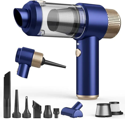 Car Vacuum Cleaner, 16000PA Mini Car Vacuum Cordless Powerful, 7 in 1 Portable Handheld Vacuum Cordless with LED Light, Dual Filters, One-Touch Empty for Pet Hair, Home, Office - NeatNest
