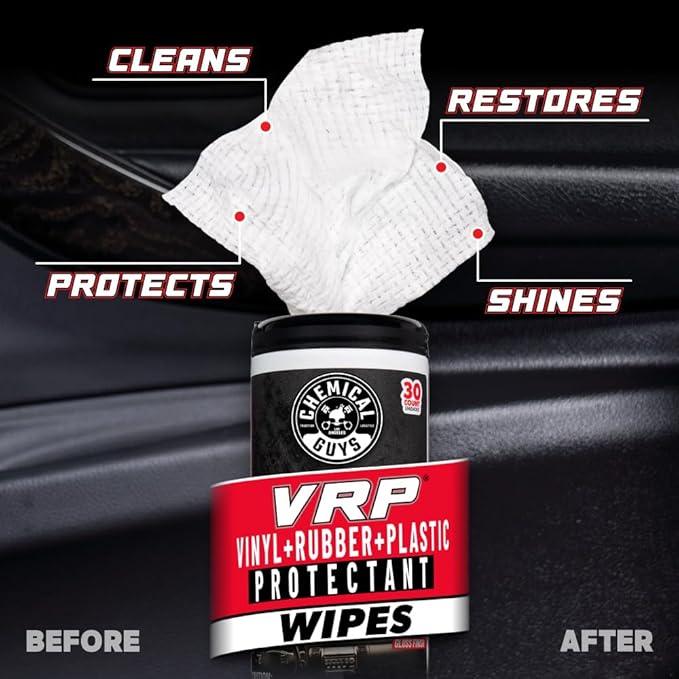 Chemical Guys Canister Wipes - VRP & Total Car Interior Cleaner & Protectant, Great for Cars, Trucks, SUVs, RVs, & More (60 Ct) - NeatNest