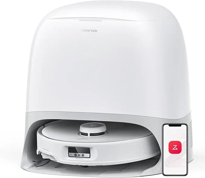 roborock Qrevo Curv Robot Vacuum and Mop, 18,500Pa Suction, Zero-Tangling, AdaptiLift Chassis, FlexiArm Technology, Hot Water Mop Washing & Dock Self Cleaning, Al Obstacle Recognition - NeatNest