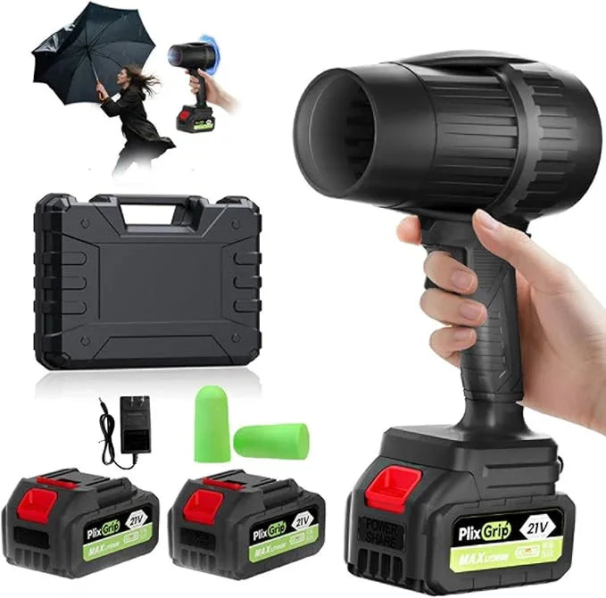 Leaf Blower Cordless with Battery and Charger,Electric Leaf Blower Cordless, 300000 RPM, 2 x 3.0Ah Batteries & Charger, Handheld Leaf Blowers for Lawn Care (Black Blue) - NeatNest