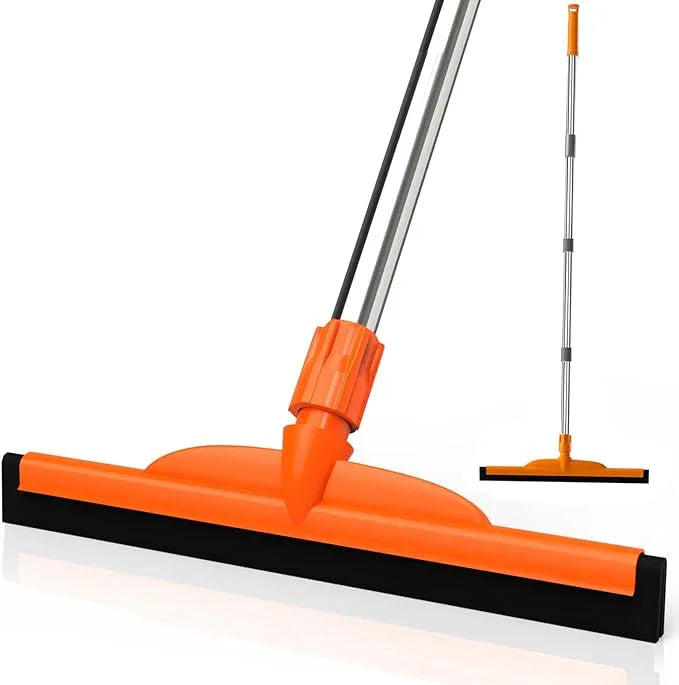ITTAR Heavy-Duty Floor Squeegee, 62" Adjustable Handle, EVA Foam Blade, Ideal for Concrete, Garage, Patio & More - NeatNest