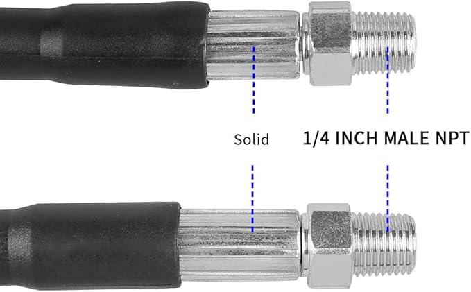 Pressure Washer Sewer Jetter Kit, 100 FT Drain Cleaning Hose, Rotating and Button Nose Sewer Jetting Nozzle,Orifice 4.0, 4.5, 1/4 Inch NPT, 6090 PSI - NeatNest