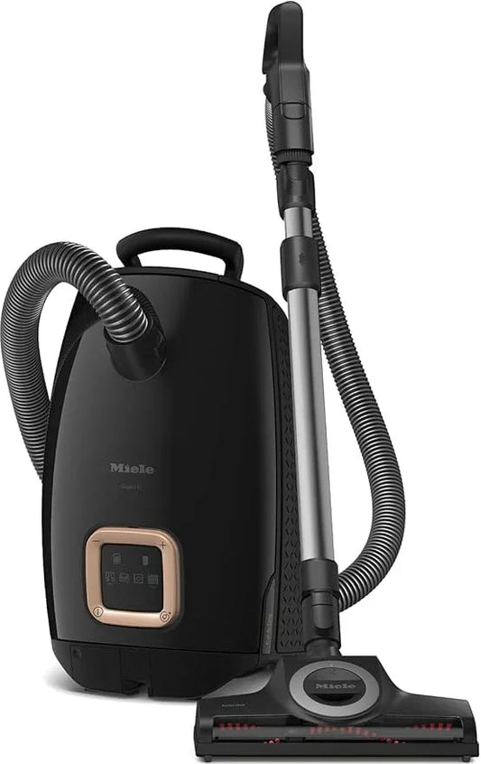New Miele Guard L1 Cat & Dog Bagged Canister Vacuum for Pet Owners with Odor-Reducing Active AirClean Filter, TurboTeQ Floorhead, and AllTeQ Universal Floorhead, in Obsidian Black/Rose Gold - NeatNest