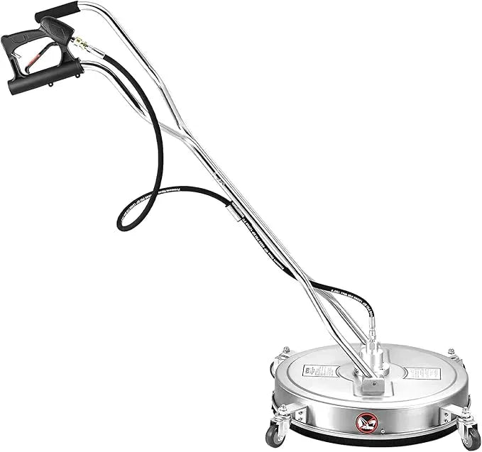 VEVOR 22" Pressure Washer Surface Cleaner, Stainless Steel Pressure Washer Attachments with 4 Wheels, 4500 Max PSI, 3/8 Quick Connector, 2 Spray Nozzles, Dual Handle, for Concrete, Patio, Sidewalk - NeatNest