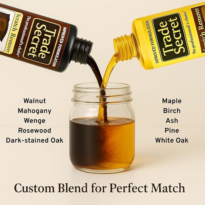Trade Secret Scratch Concealer for Real Wood Furniture and Floor Cover Nicks and Scratches on Wood Surfaces, Hides Minor Defects (Light and Dark) - NeatNest