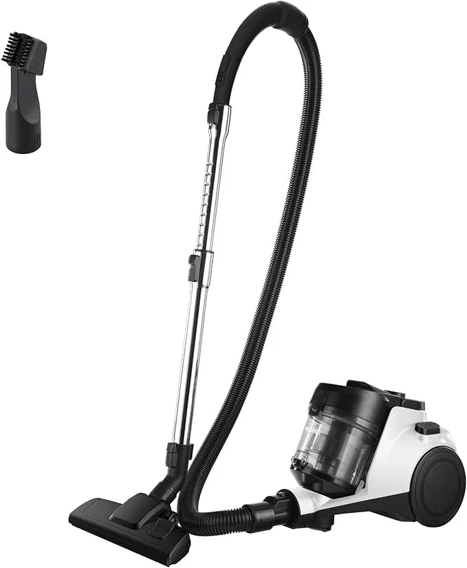 Eureka Bagless Canister Vacuum Cleaner, 1100W High Power Vacuum Cleaner for Carpets and Hard Floors HEPA Filter Extension Tube 2-in-1 Crevice Tool Floor Nozzle, NEN121WH - NeatNest