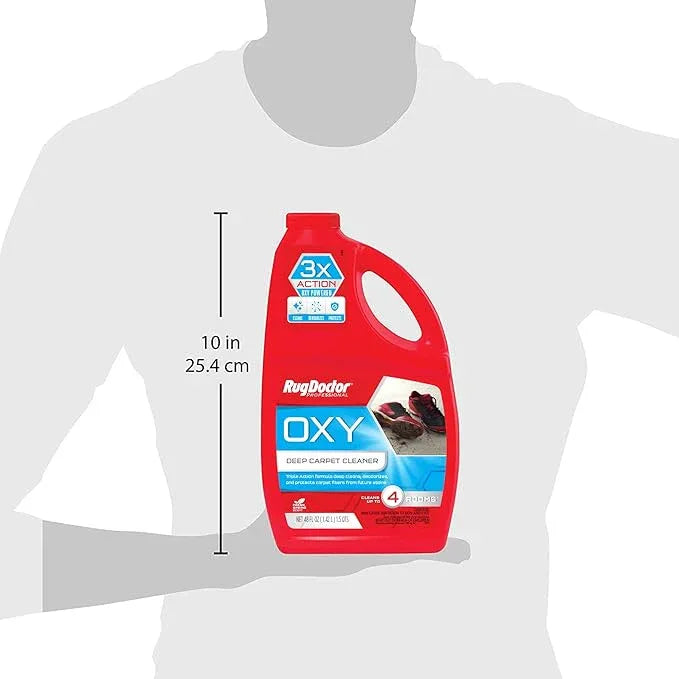 Rug Doctor Triple Action Oxy Deep Carpet Cleaner, 48 oz., Deep Cleans, Deodorizes, & Protects, Concentrated, Professional-Grade, 3X Action Formula - NeatNest