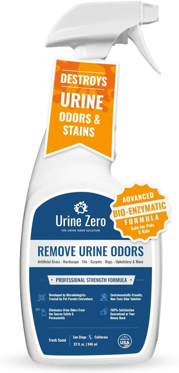 Pet Odor Eliminator Spray - Bio-Enzyme Cleaner for Dog & Cat Urine | Instantly Removes Odors on Artificial Grass, Carpet, Rugs & Tile | Pet & Kid Safe, 32 oz Ready-to-Use - NeatNest