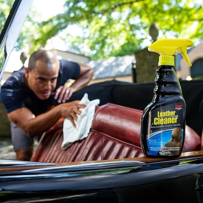 Stoner Car Care 99056 Interior Detailing 8-Piece Kit Includes Carpet and Upholstery Cleaner, Leather Cleaner, Trim Shine, Trim Clean, Premium Glass Cleaner, Power Clean, and Two Microfibers - NeatNest